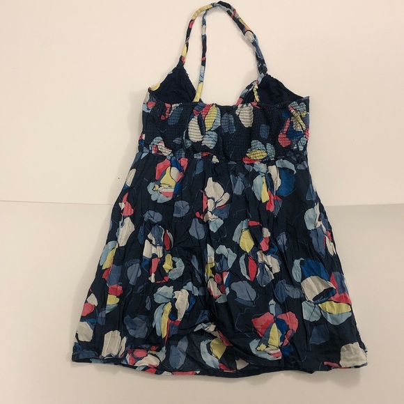 Abercrombie & Fitch L Dress Blue White Pink Floral Abstract Excellent Condition - Picture 3 of 9